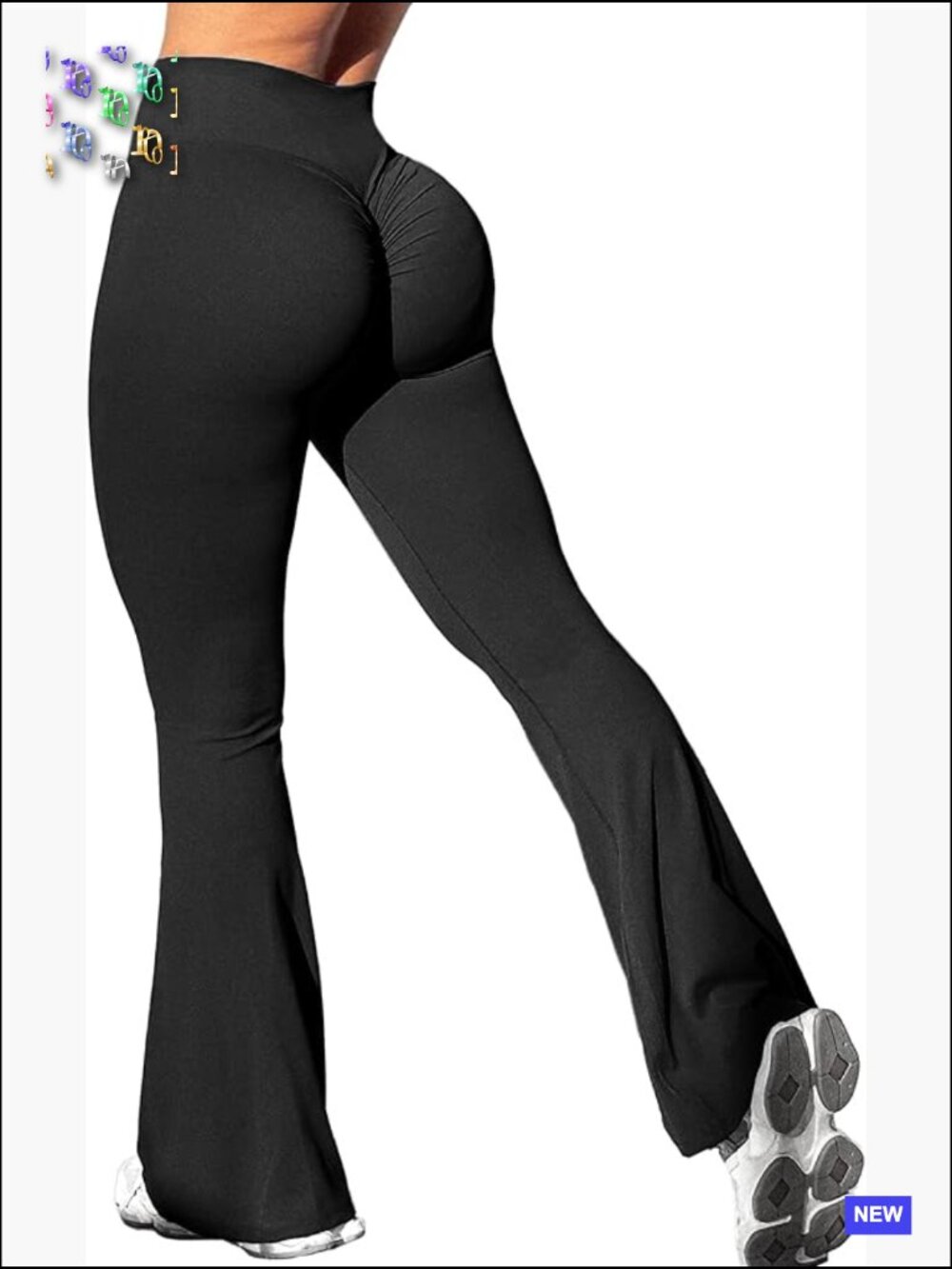 High Waist Crossover Bootcut Flare Leggings Tummy Control Scrunch Butt Yoga